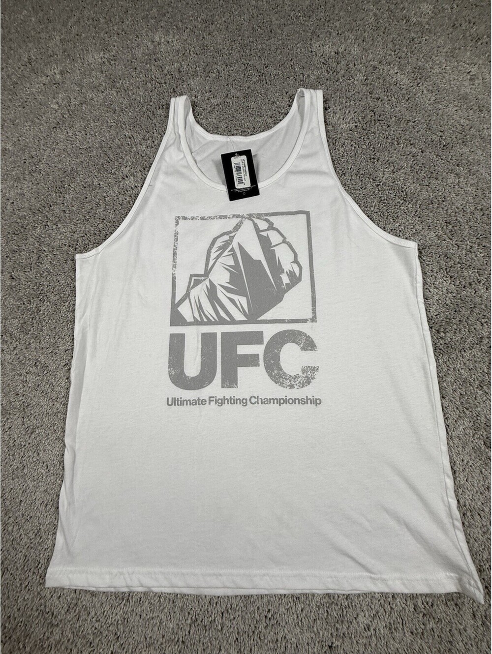 NWT UFC Logo Tank Top Men’s Size Large White Oversized